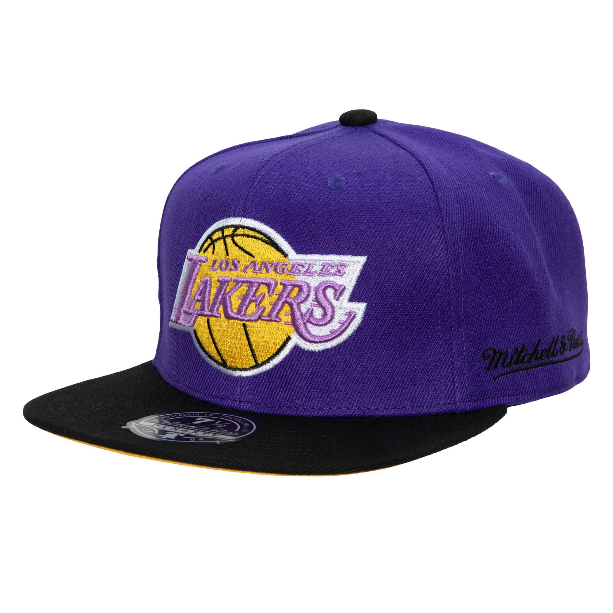 [6HSFSH21302-LALPRBK] MENS MITCHELL & NESS NBA LA LAKERS TEAM SIDE FITTED HWC