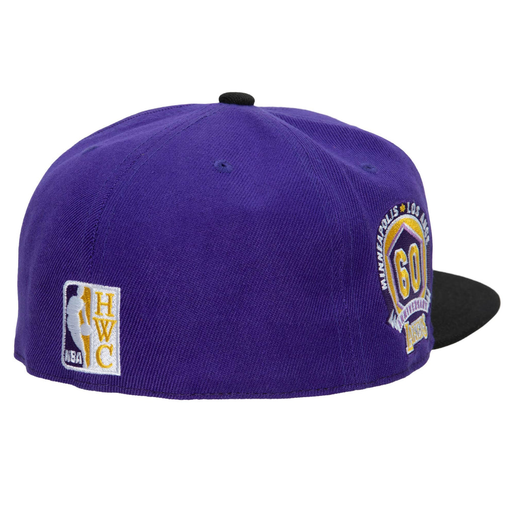 [6HSFSH21302-LALPRBK] MENS MITCHELL & NESS NBA LA LAKERS TEAM SIDE FITTED HWC