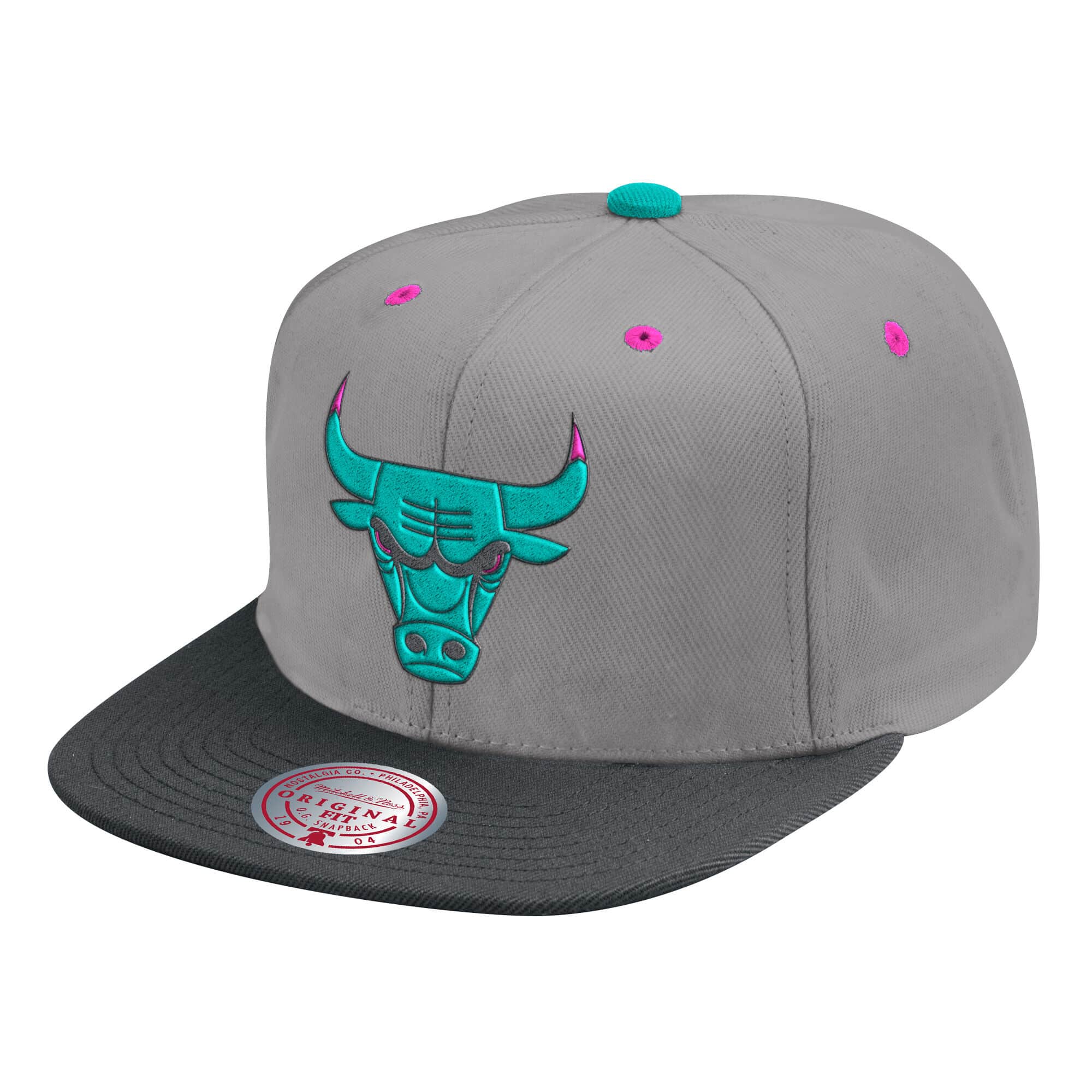 [6HSSJS19260-CBULTGY] MENS MITCHELL & NESS NBA CHICAGO BULLS WOLF MAGS SNAPBACK