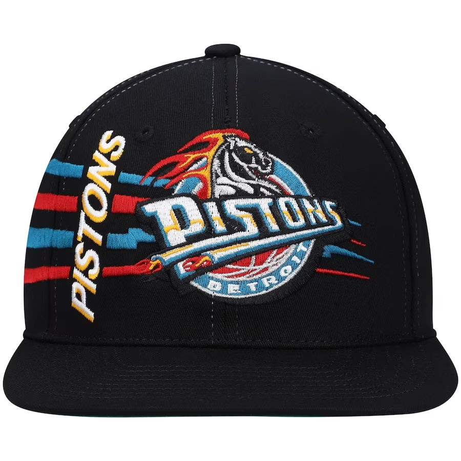 Mens MITCHELL & NESS NBA RETRO BOLT DEADSTOCK SNAPBACK HWC PISTONS