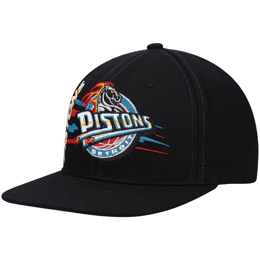 Mens MITCHELL & NESS NBA RETRO BOLT DEADSTOCK SNAPBACK HWC PISTONS