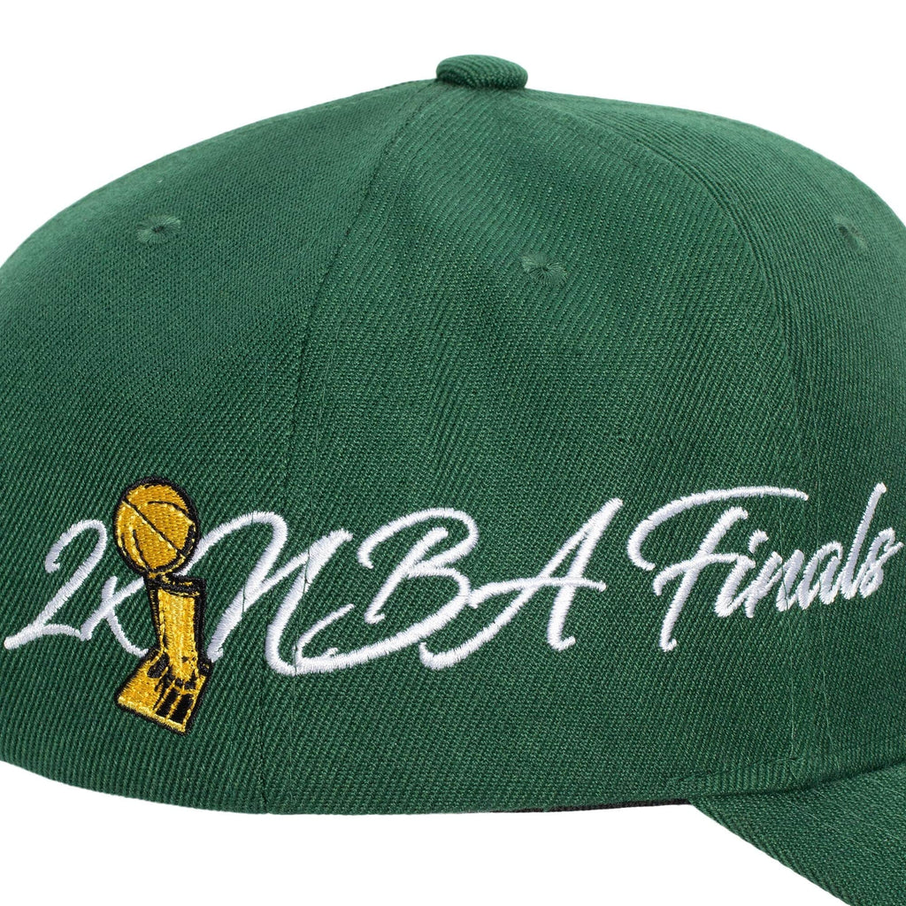 MENS MITCHELL & NESS NBA CHAMP WRAP PRO SNAPBACK BUCKS - GREEN