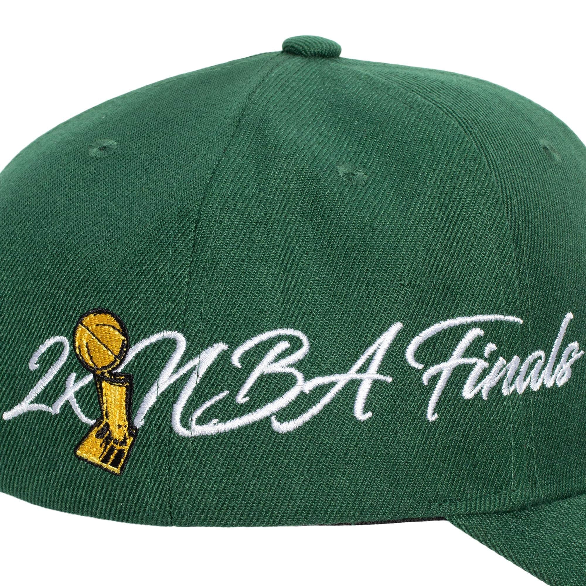 MENS MITCHELL & NESS NBA CHAMP WRAP PRO SNAPBACK BUCKS - GREEN