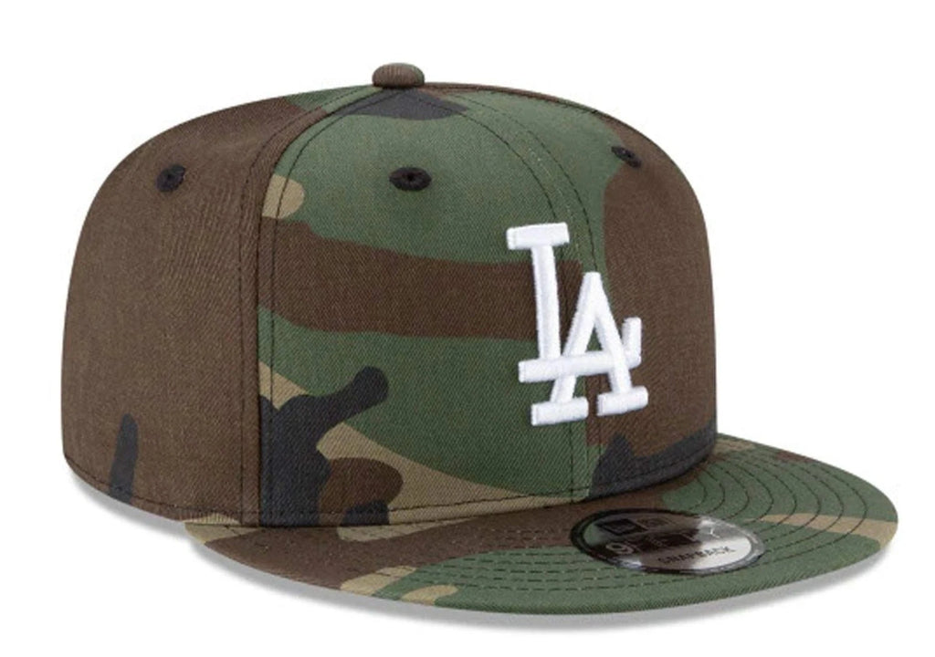[11941925] Mens New Era MLB 950 BASIC WOOLAND CAMO SNAPBACK - LA DODGERS
