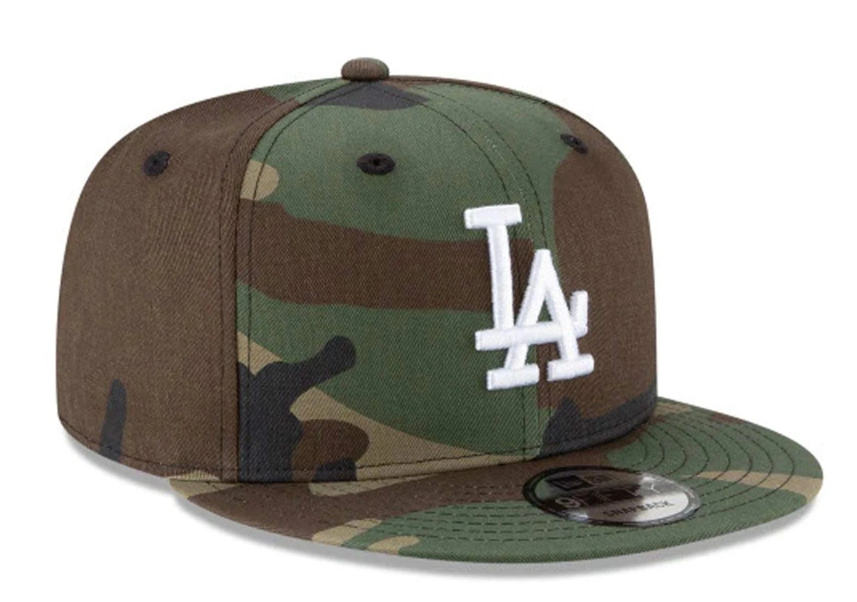 [11941925] Mens New Era MLB 950 BASIC WOOLAND CAMO SNAPBACK - LA DODGERS