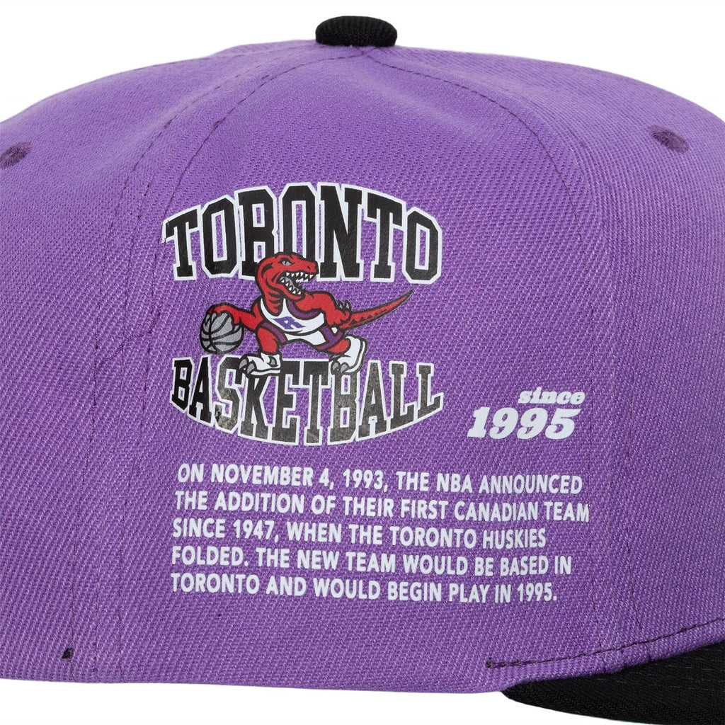MENS MITCHELL & NESS NBA TEAM ORIGINS SNAPBACK HWC RAPTORS - PURPLE