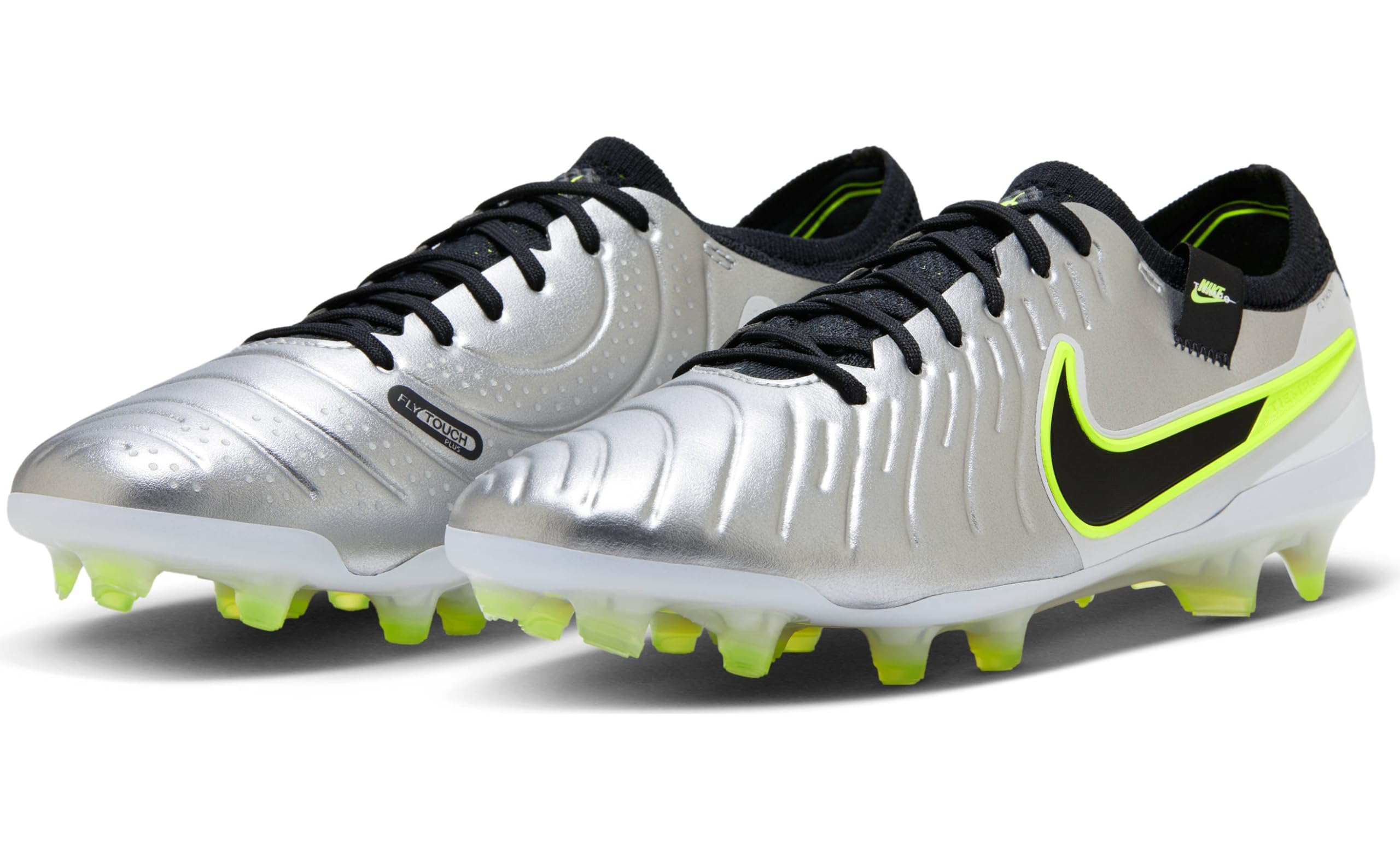 [DV4328-001] MENS NIKE TIEMPO LEGEND 10 ELITE FG 'METALLIC SILVER VOLT BLACK'