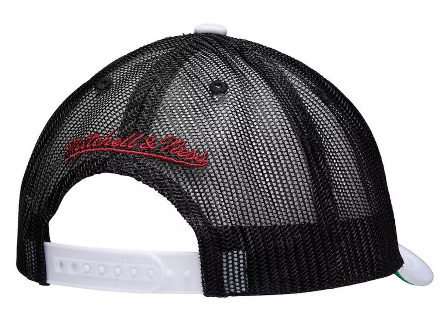 MENS MITCHELL & NESS NBA CHAMPIONSHIP TRUCKER BULLS - WHITE