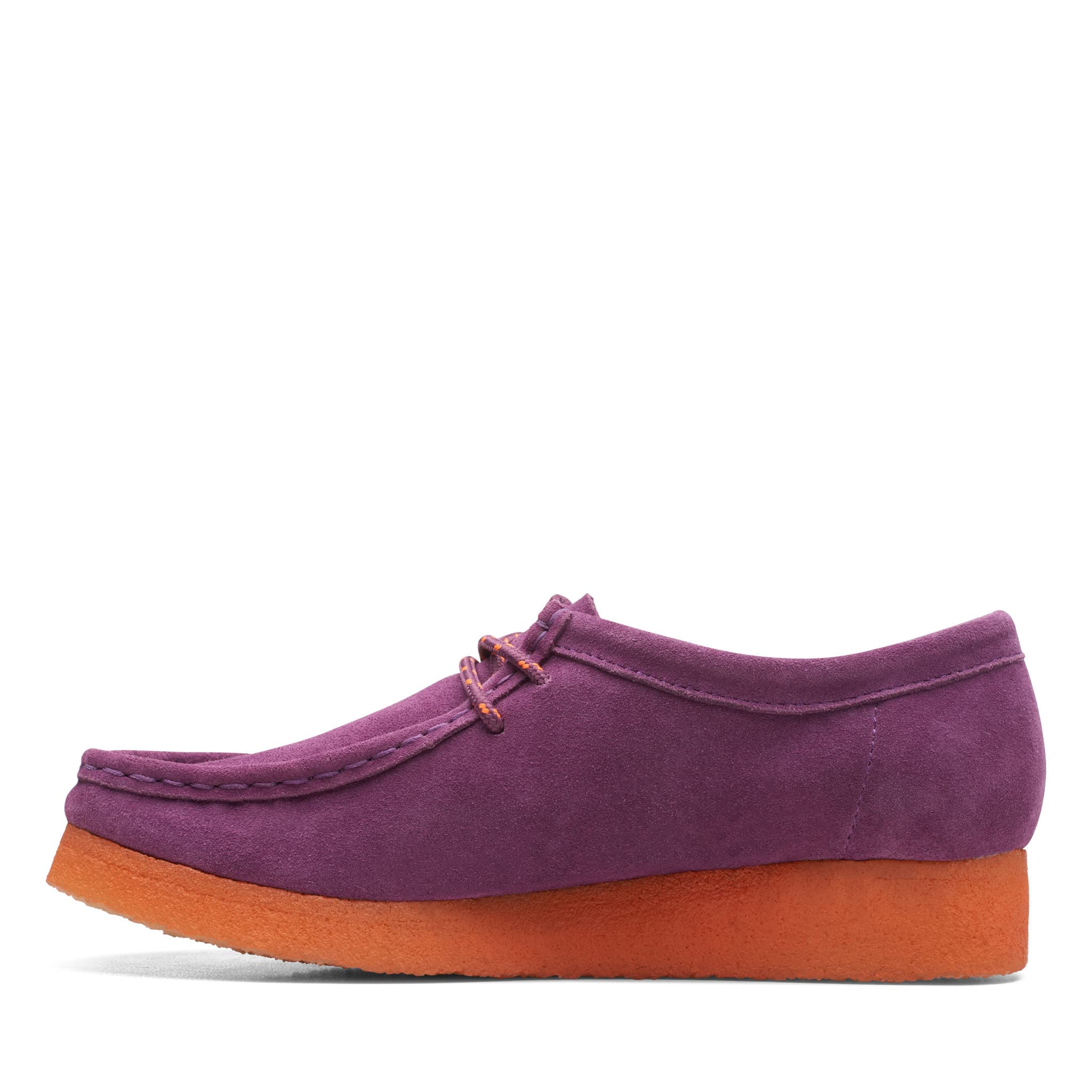 [26168645] Womens CLARKS WALLABEE - PURPLE SDE COMBI