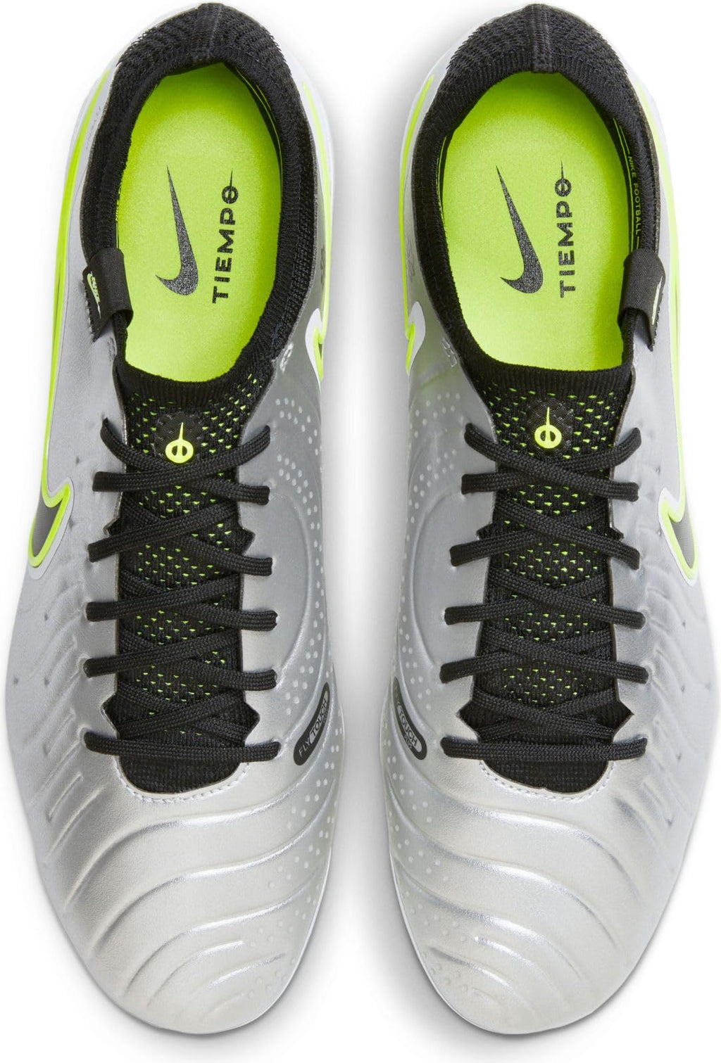 [DV4328-001] MENS NIKE TIEMPO LEGEND 10 ELITE FG 'METALLIC SILVER VOLT BLACK'