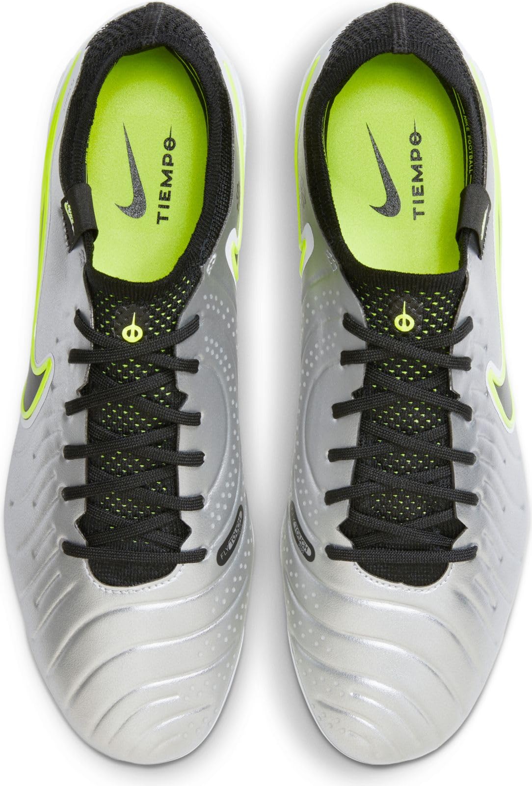 [DV4328-001] MENS NIKE TIEMPO LEGEND 10 ELITE FG 'METALLIC SILVER VOLT BLACK'