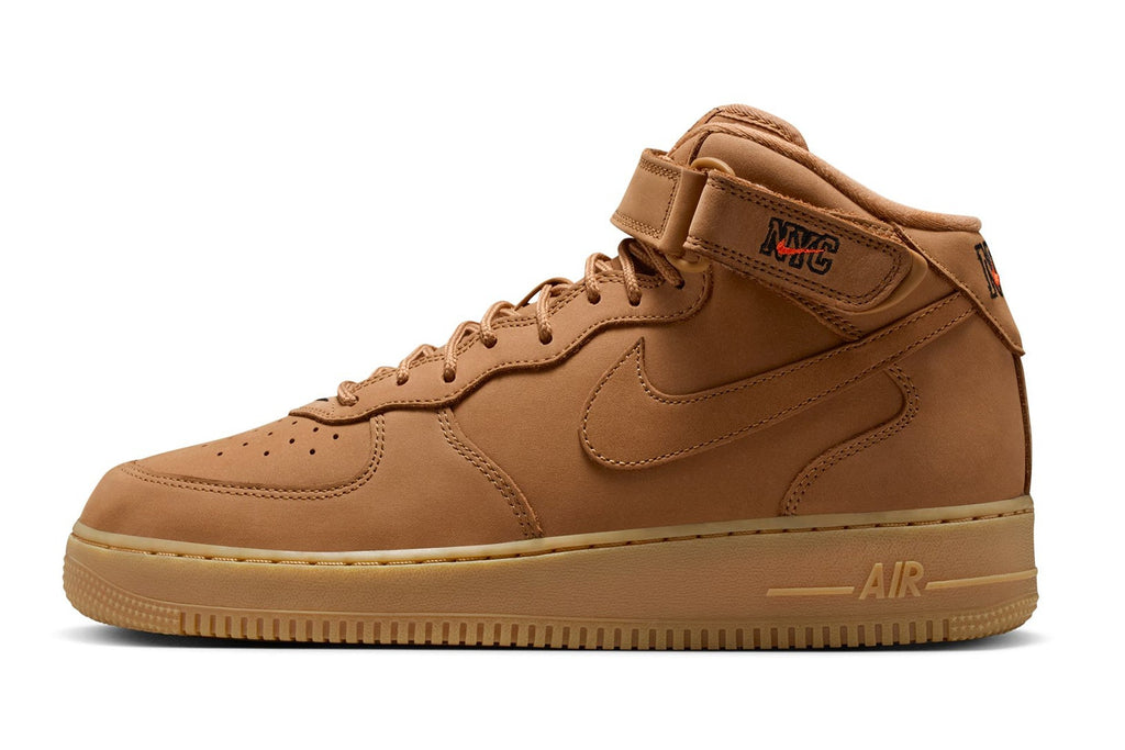 [715889-201] MENS NIKE AIR FORCE 1 MID '07 PREMIUM 'FLAX NYC'