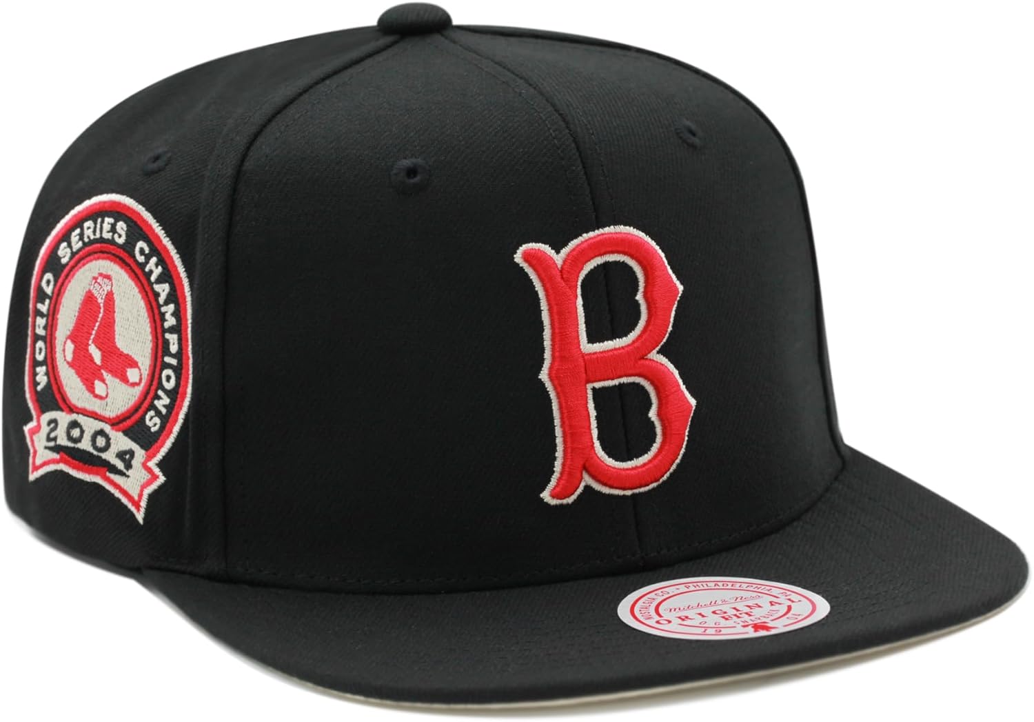 MENS MITCHELL & NESS MLB TEAM CLASSIC SNAPBACK COOP RED SOX - BLACK