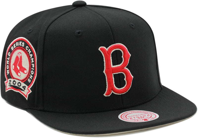 MENS MITCHELL & NESS MLB TEAM CLASSIC SNAPBACK COOP RED SOX - BLACK