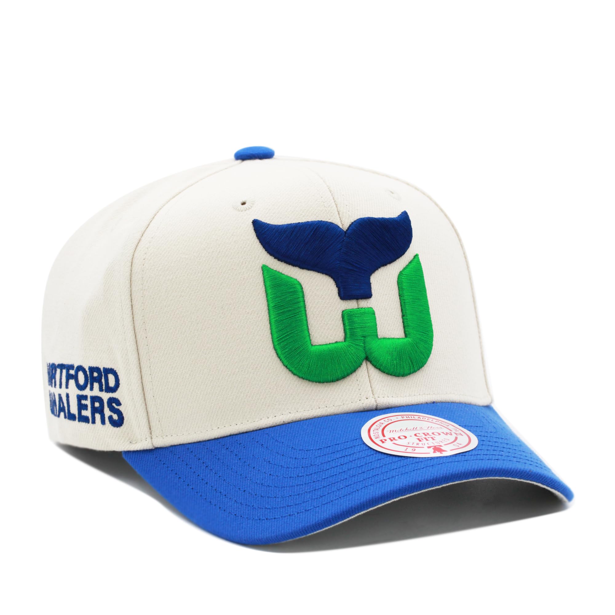MENS MITCHELL & NESS NHL GAME ON PRO SNAPBACK VNTG WHALERS - OFF WHITE