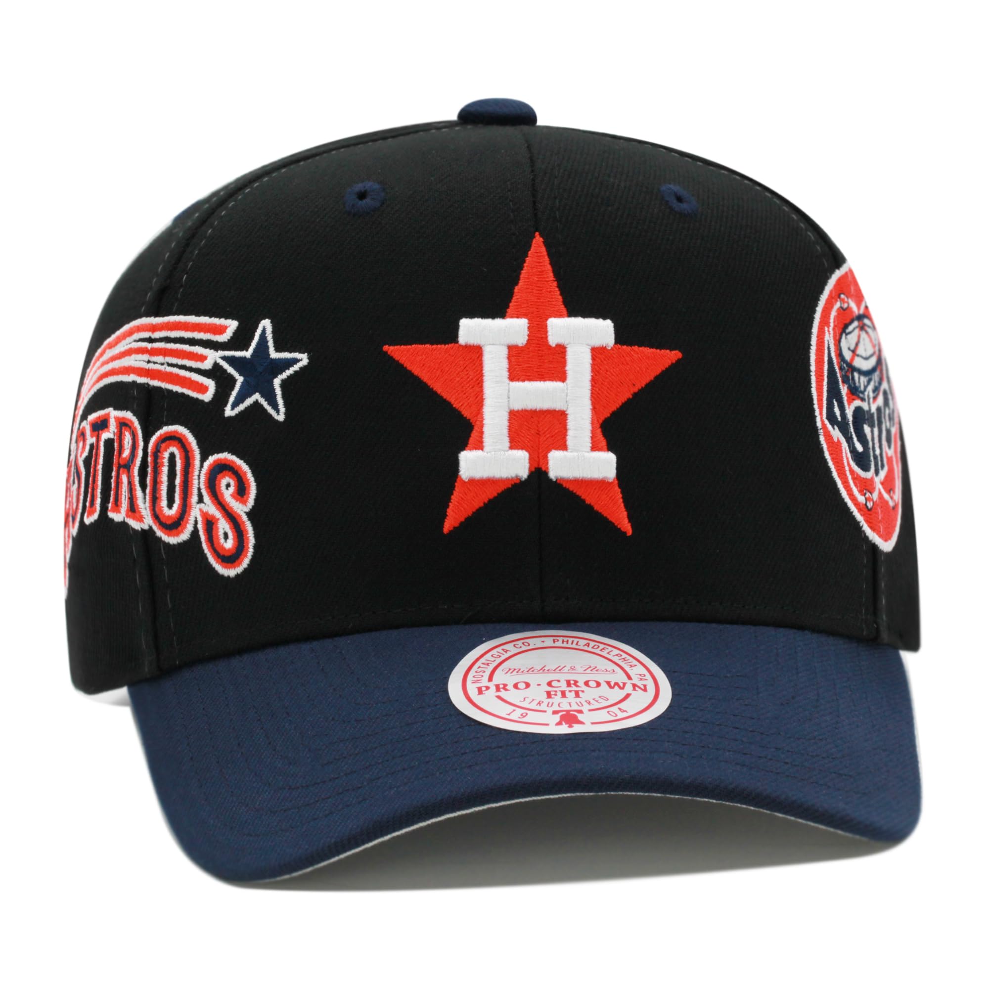 Mens Mitchell & Ness MLB OVERBITE PRO SNAPBACK COOP ASTROS