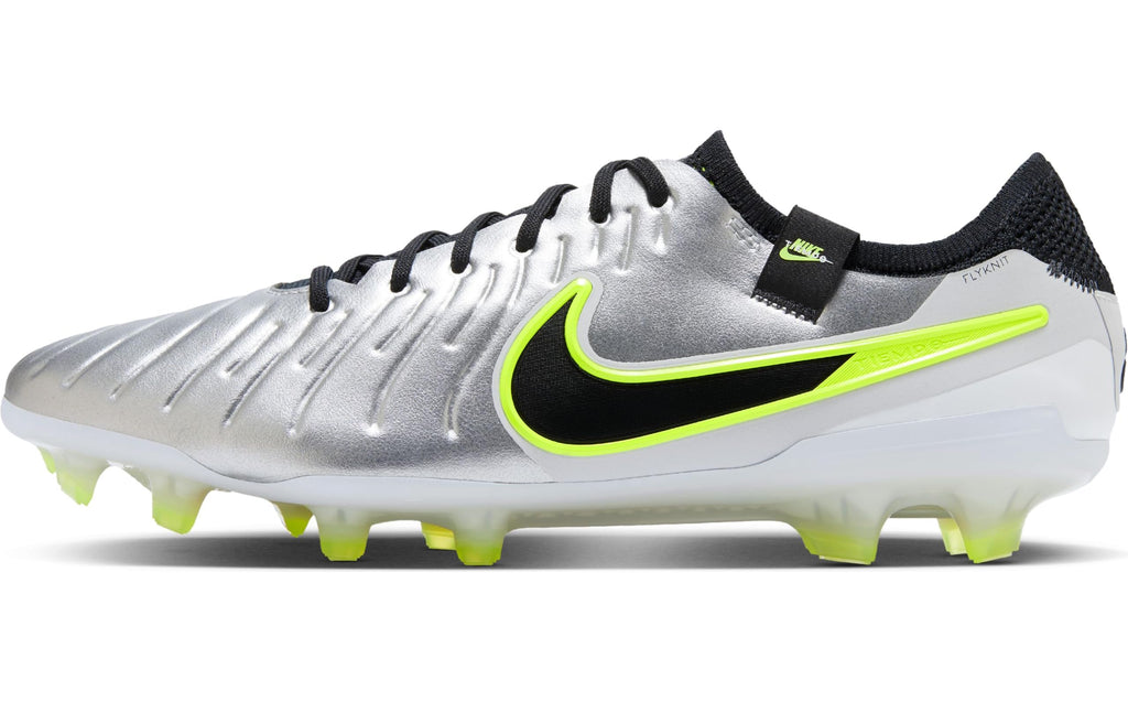 [DV4328-001] MENS NIKE TIEMPO LEGEND 10 ELITE FG 'METALLIC SILVER VOLT BLACK'