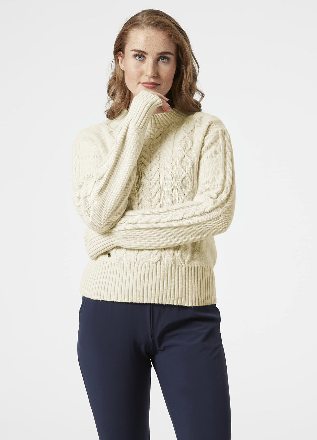 [34187-047] WOMENS HELLY HANSEN SIREN CABLE KNIT SWEATER