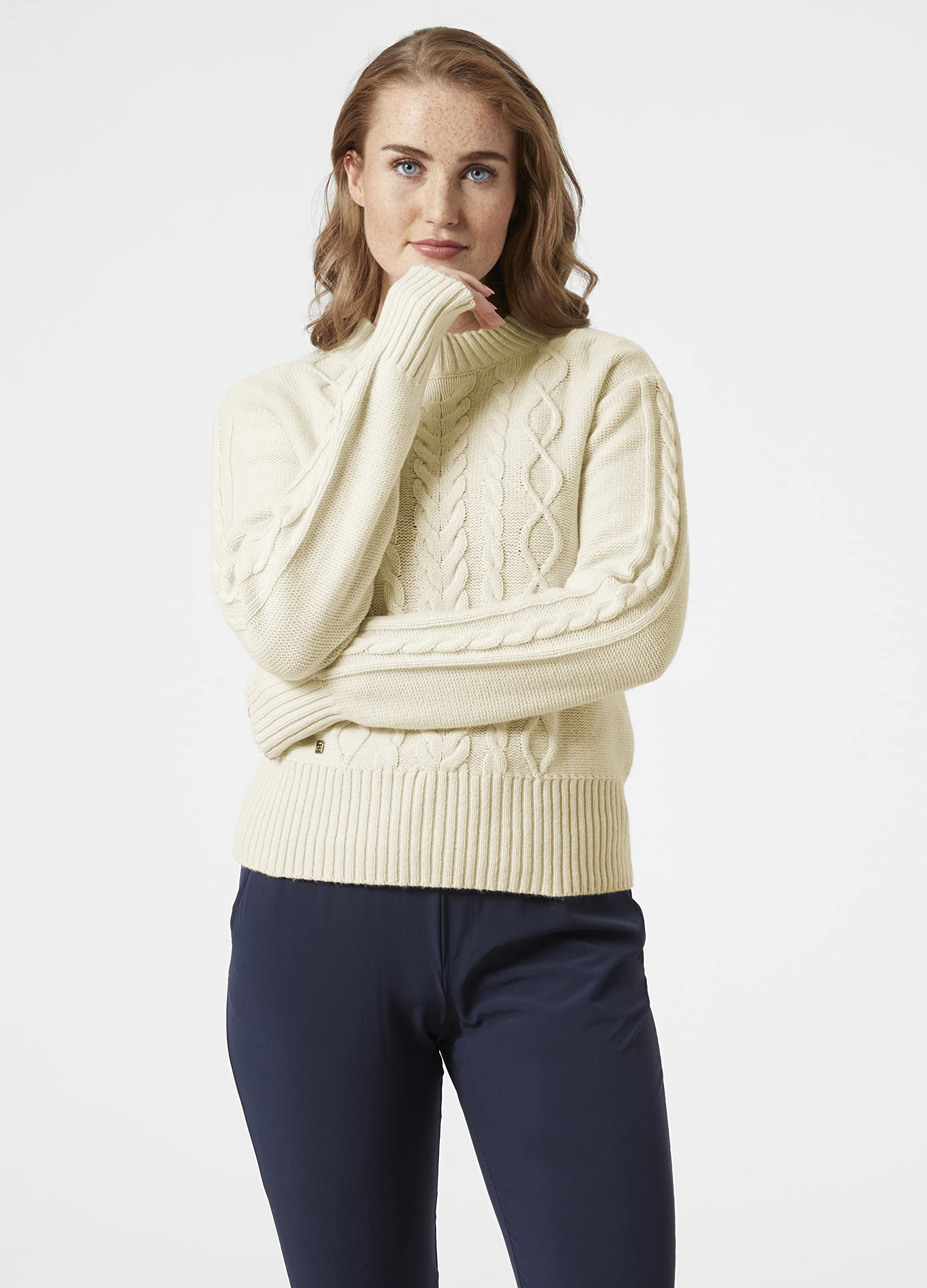[34187-047] WOMENS HELLY HANSEN SIREN CABLE KNIT SWEATER