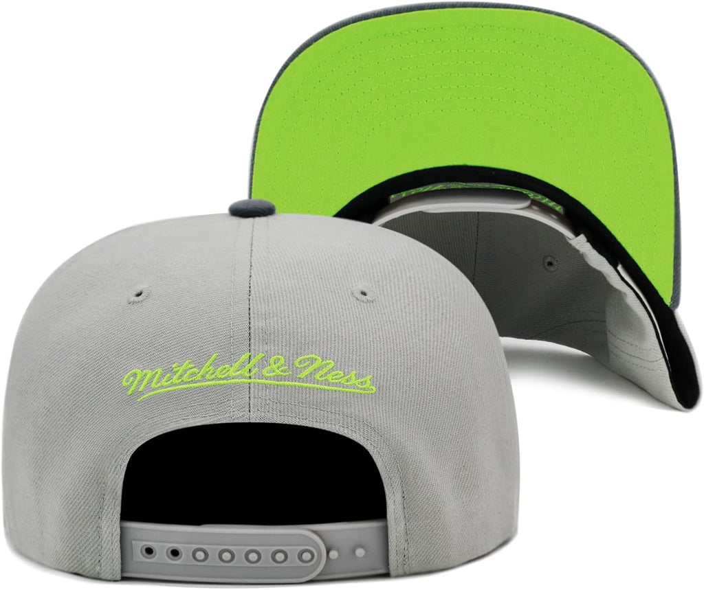 MENS MITCHELL & NESS NBA GREEN BEAN SMAPBACK HWC HORNETS - GREY