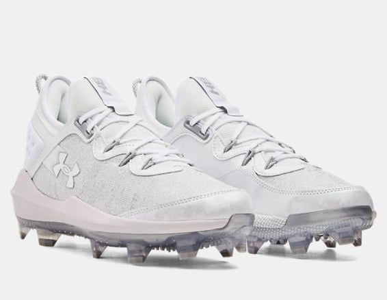 [3026591-100] MENS UNDER ARMOUR HARPER 8 ELITE TPU 'WHITE BASEBALL GREY'