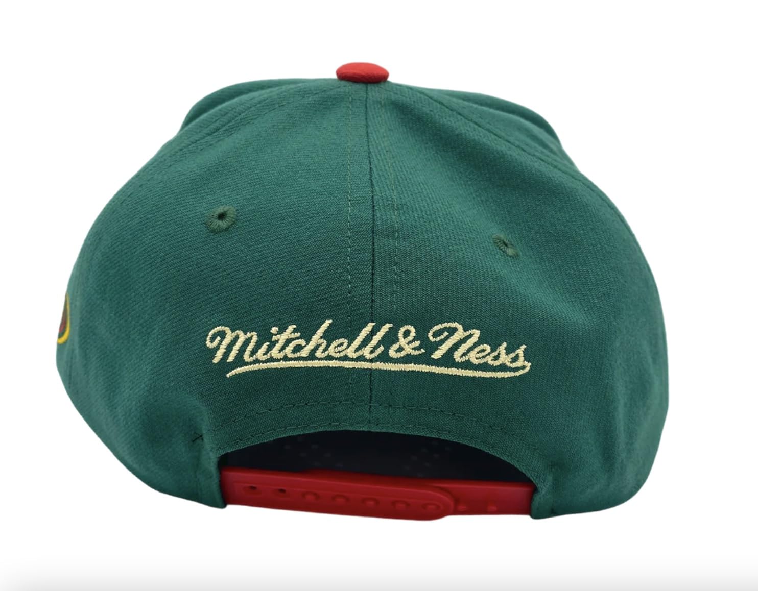 MENS MITCHELL & NESS NHL 2 TONE SIDE PATCH SNAPBACK WILD - GREEN-RED