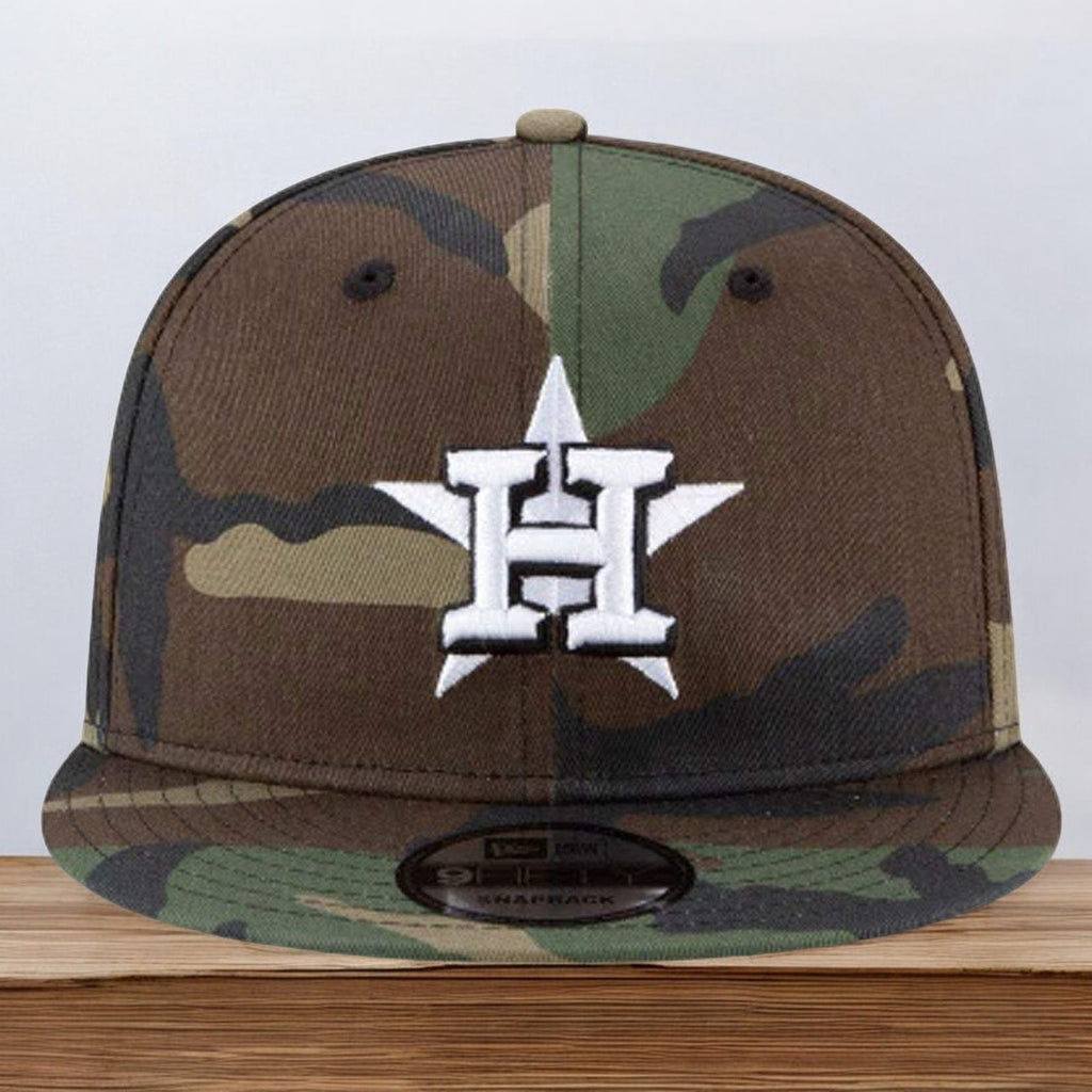 [11941929] Mens New Era MLB 950 BASIC WOOLAND CAMO SNAPBACK - HOUSTON ASTROS