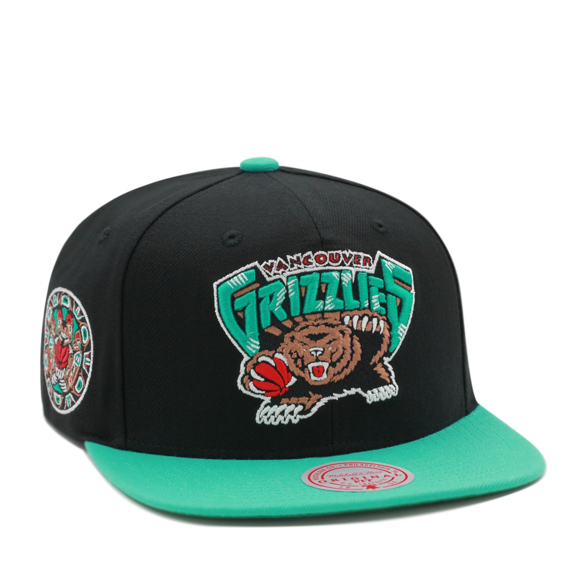 MENS MITCHELL & NESS NBA SIDE CORE 2.0 SNAPBACK HWC GRIZZLIES - BLACK-TEAL