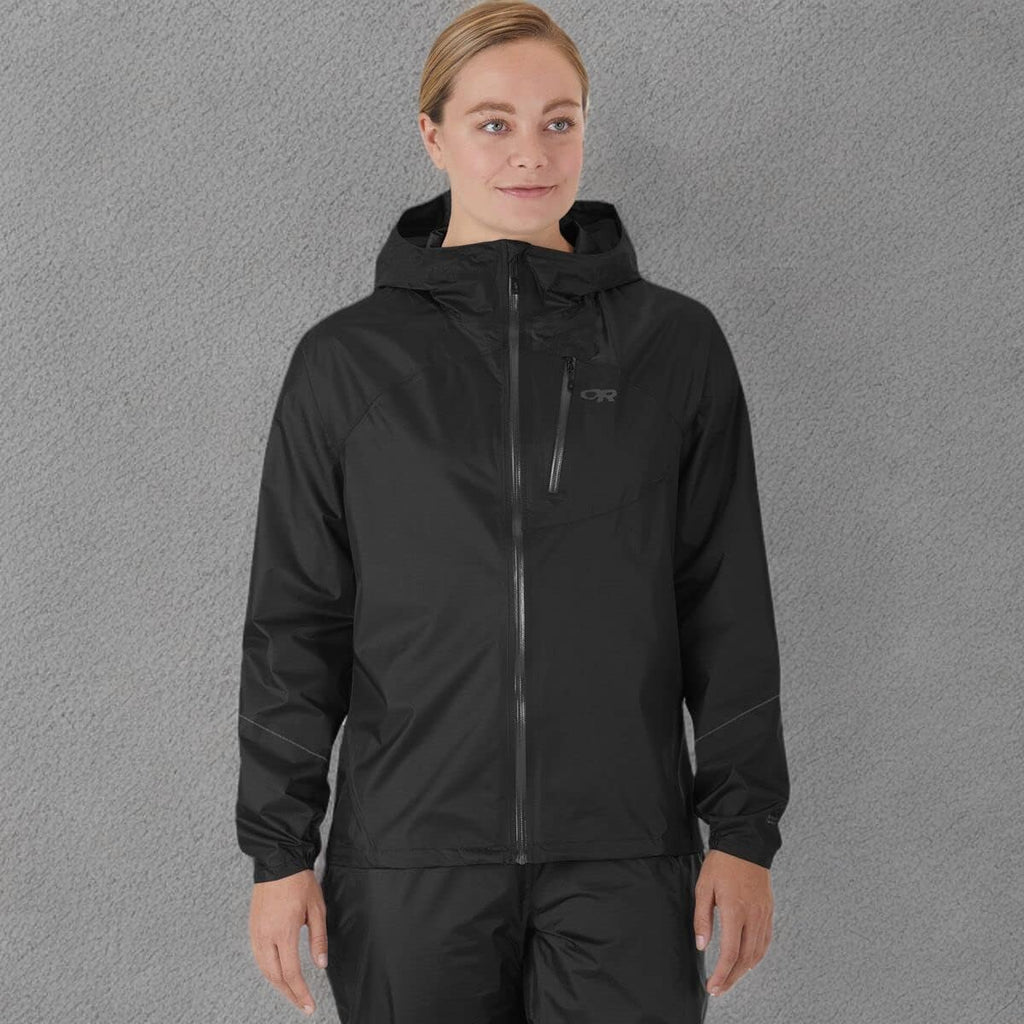 WOMENS OUTDOOR RESEARCH HELIUM RAIN ULTRALIGHT WATERPROOF WINDPROOF JACKET