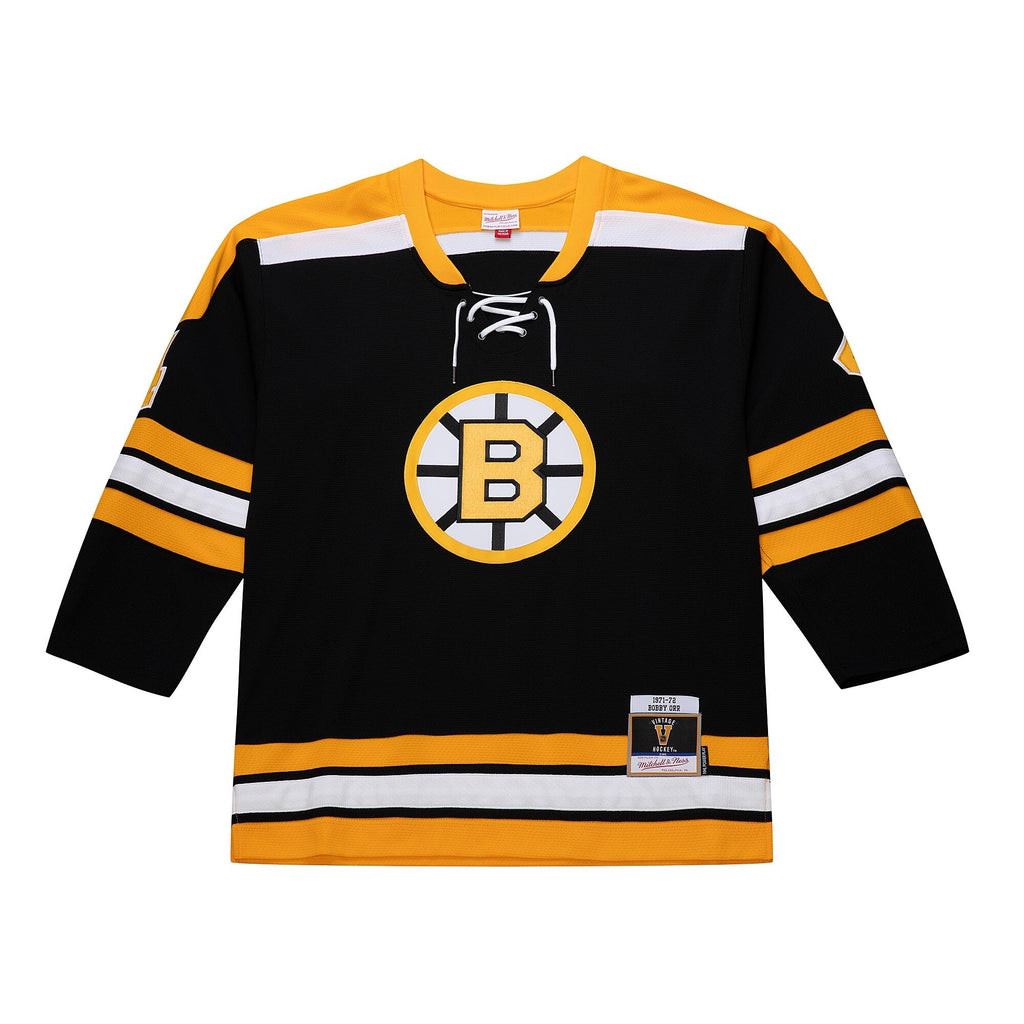 Mens Mitchell & Ness NHL DARK JERSEY BLUE LINE 2.0 BRUINS 1971 BOBBY ORR