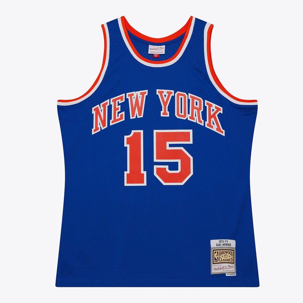 MENS MITCHELL & NESS NBA ROAD JERSEY KNICKS 1972 EARL MONROE