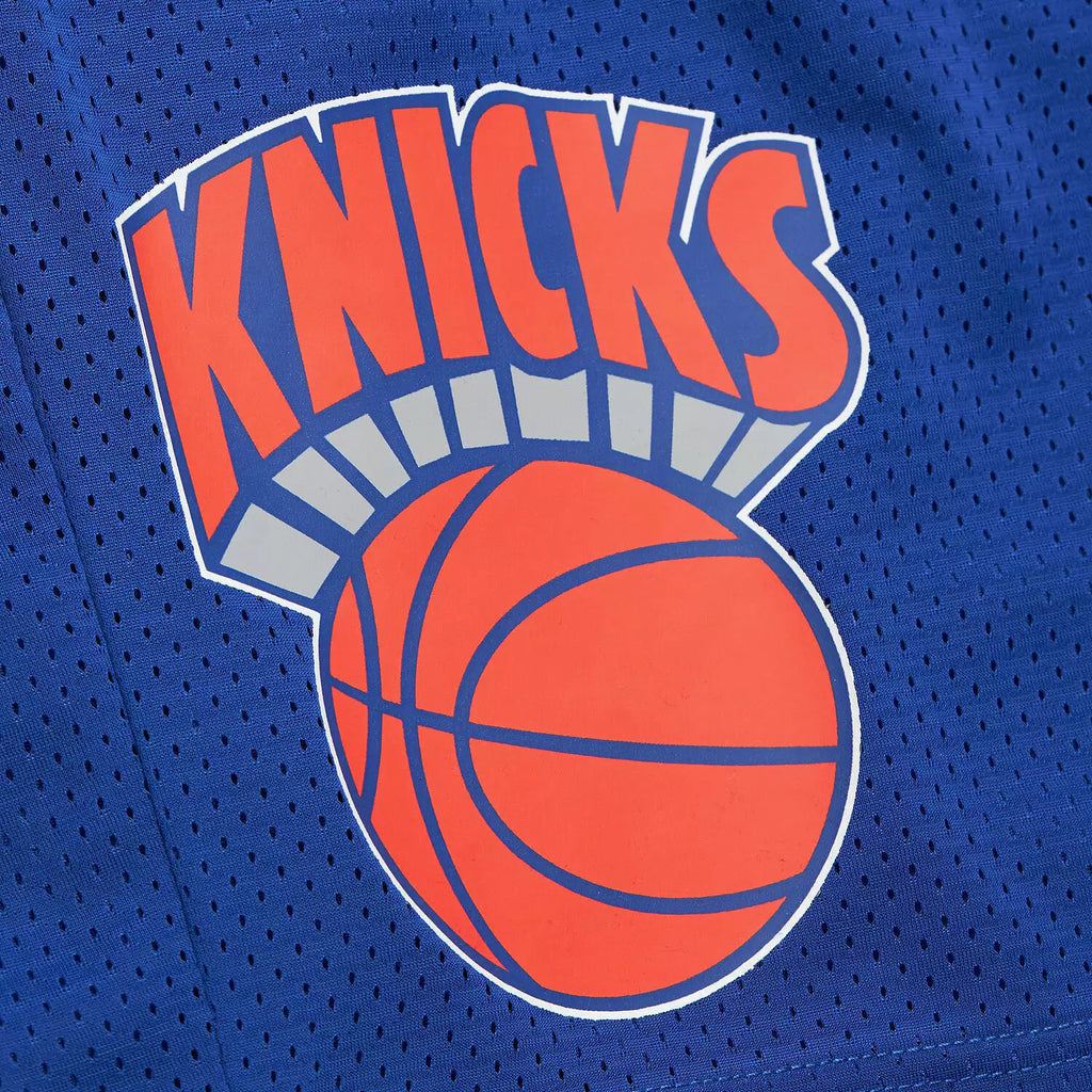 MENS MITCHELL & NESS NBA GAMEDAY MESH 7IN SHORTS VINTAGE LOGO KNICKS