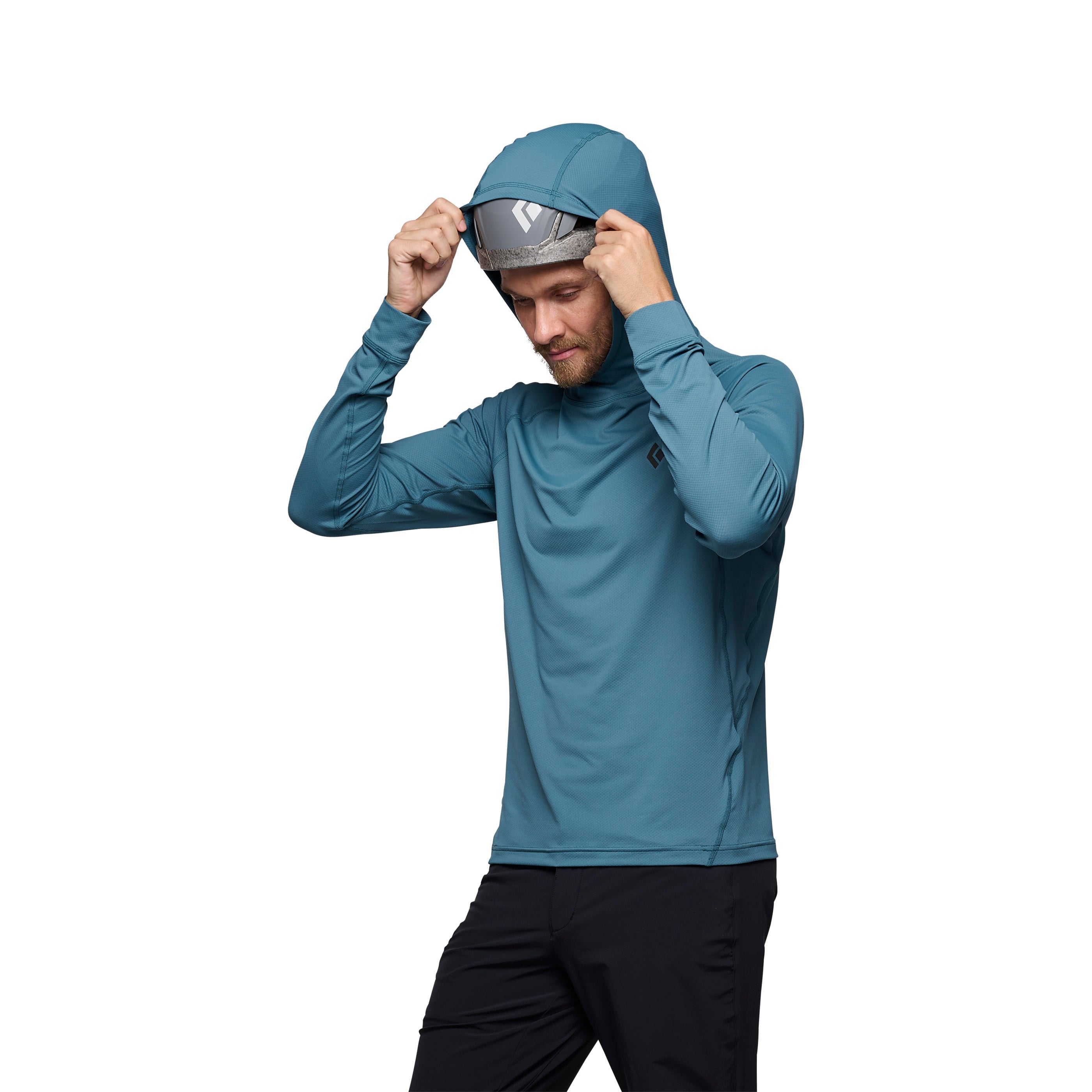 [AP7520204064] MENS BLACK DIAMOND ALPENGLOW UPF 50+ HOODY