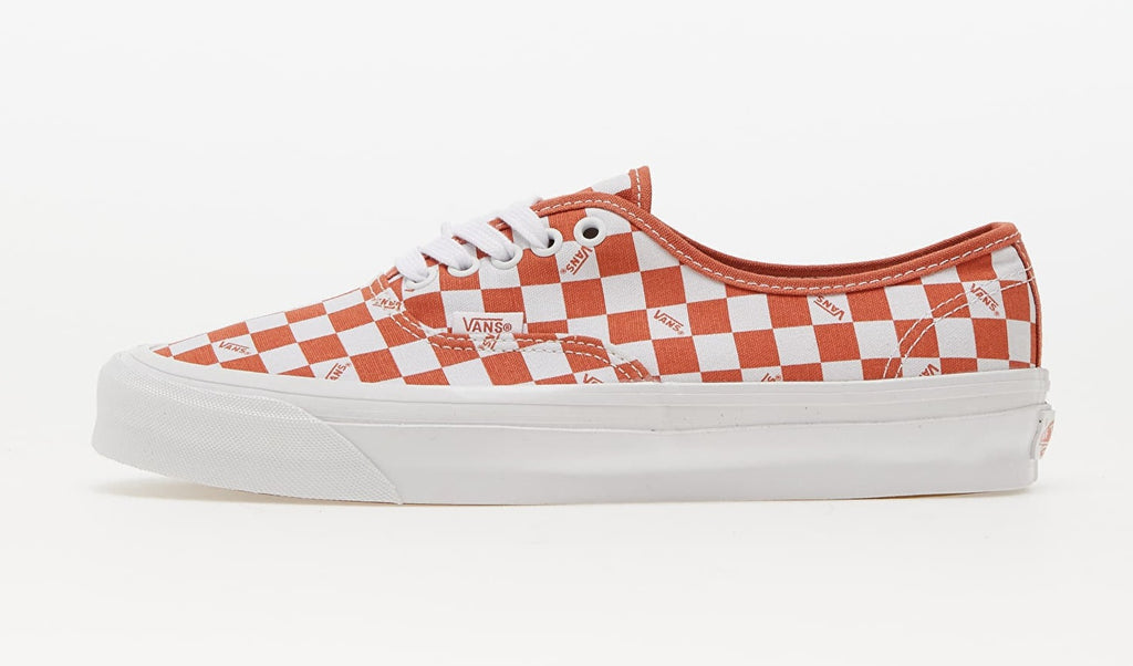 [VN0A5FBD0HL] Mens Vans VAULT OG AUTHENTIC LX 'CHECKERBOARD MECCA ORANGE'