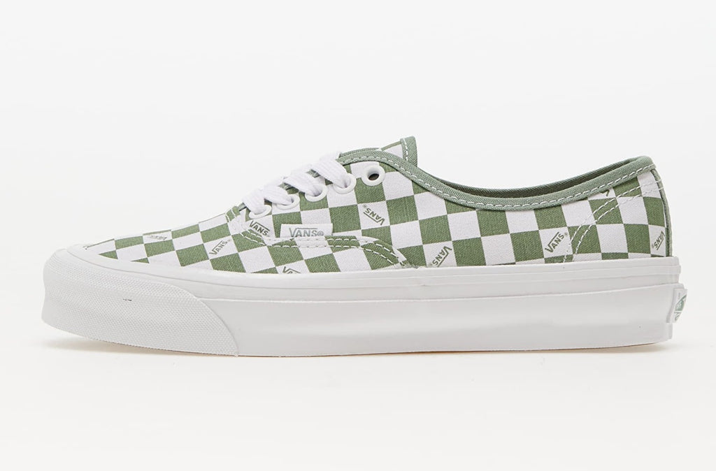 [VN0A5FBDLDN] Mens Vans VAULT OG AUTHENTIC LX 'CHECKERBOARD WHITE LODEN GREEN'