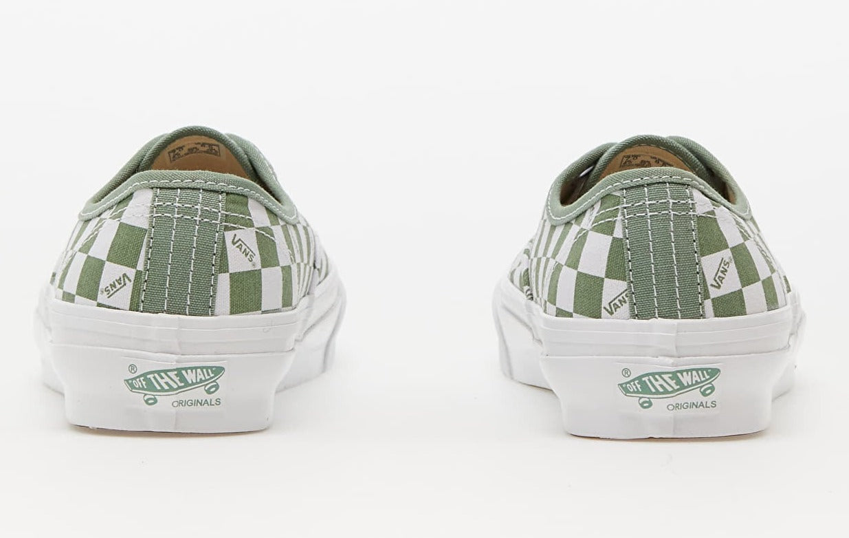 [VN0A5FBDLDN] Mens Vans VAULT OG AUTHENTIC LX 'CHECKERBOARD WHITE LODEN GREEN'