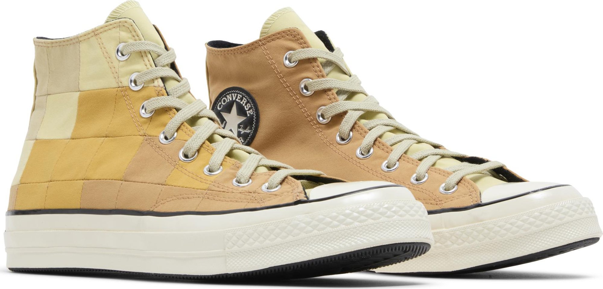 [170683C] Mens Converse CHUCK TAYLOR ALL-STAR 70 HI 'PLANT COLOR PATCHWORK GRAVEL EGRET'