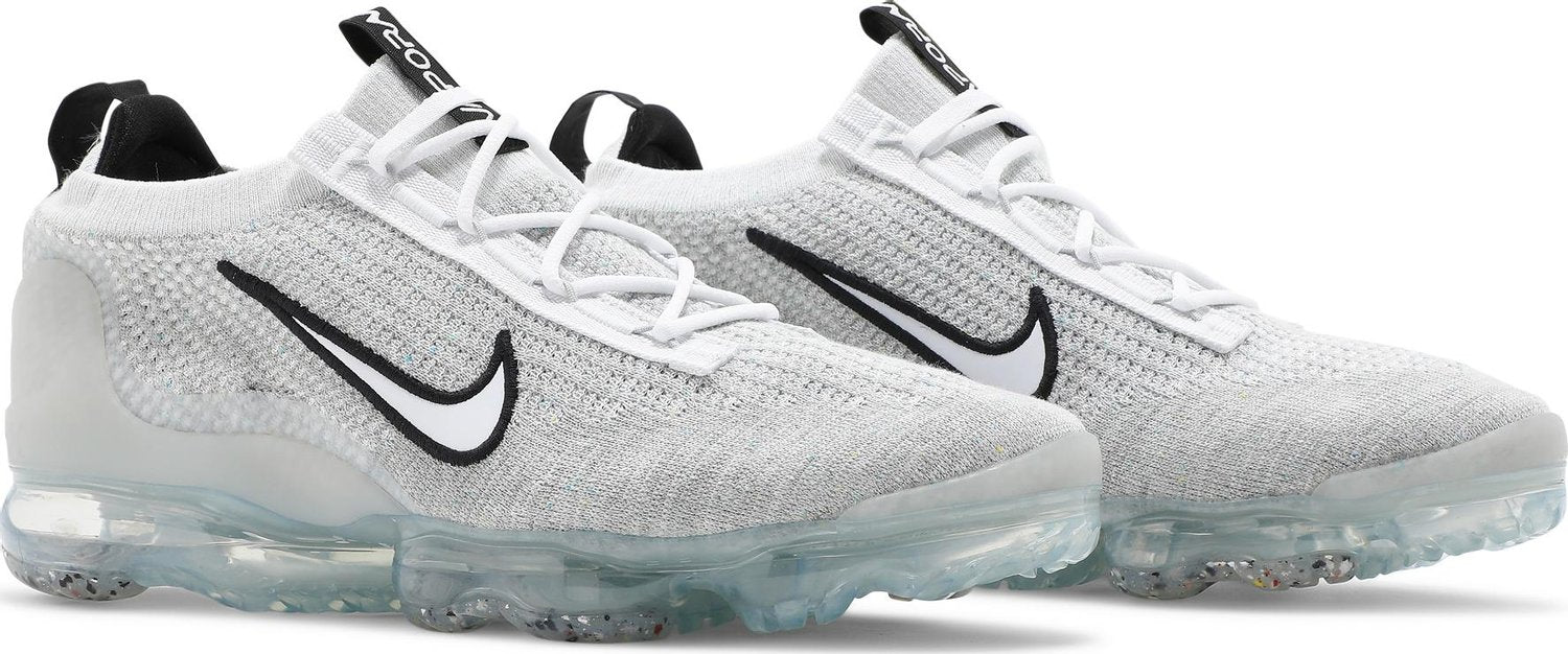 [DH4084-100] Mens Nike AIR VAPORMAX 2021 FK 'WHITE BLACK METALLIC SILVER'