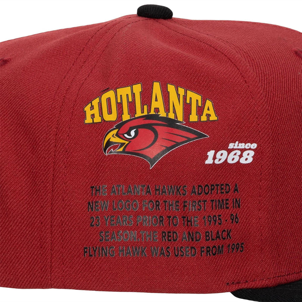 MENS MITCHELL & NESS NBA TEAM ORIGINS SNAPBACK HWC HAWKS - RED