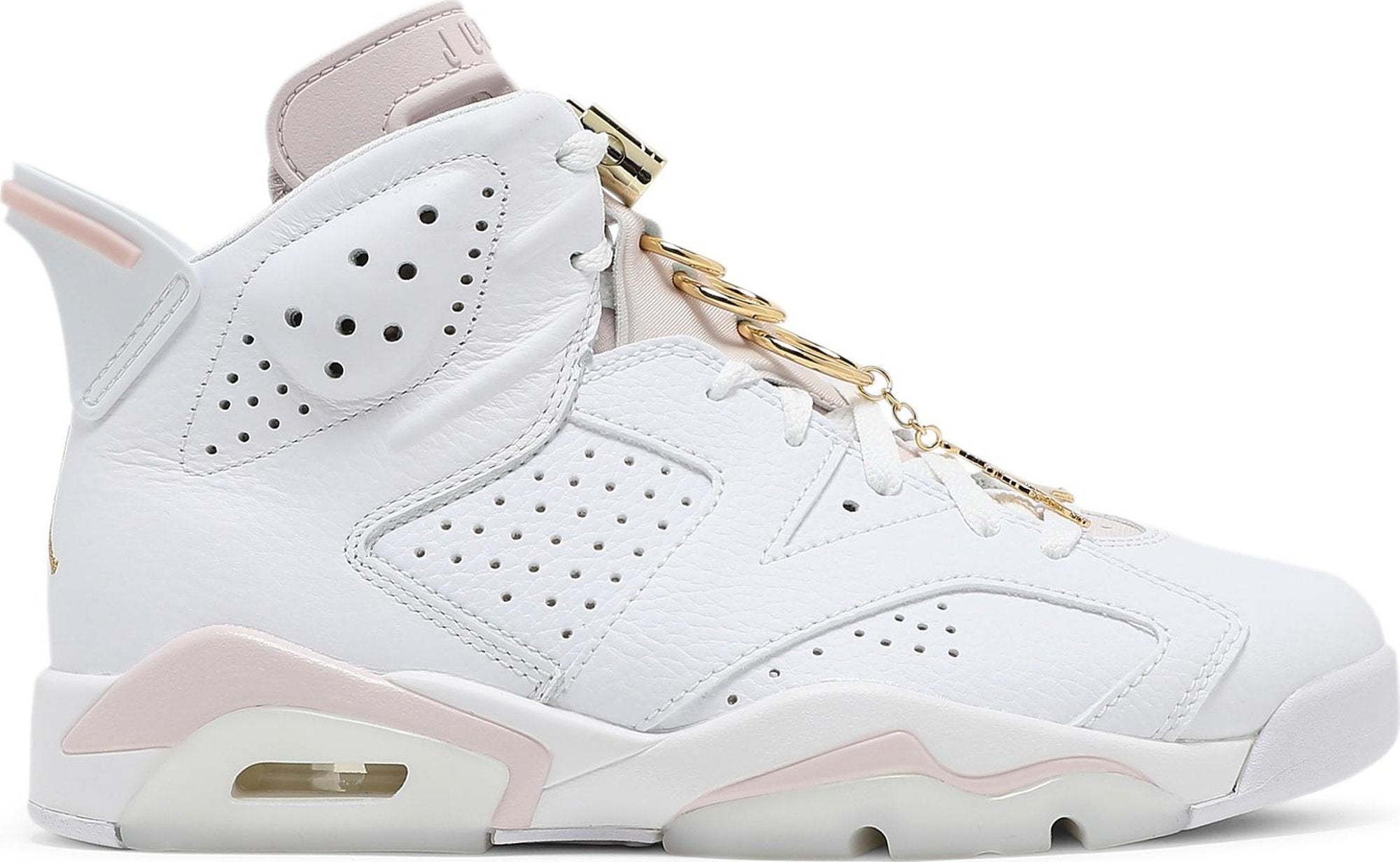 [DH9696-100] Womens Air Jordan Retro 6 'Gold Hoops' (Women's)