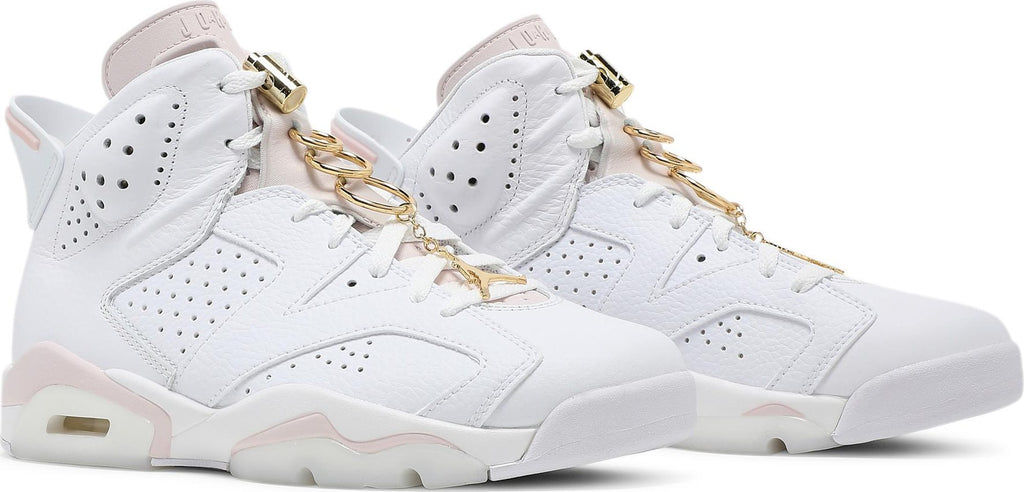 [DH9696-100] Womens Air Jordan Retro 6 'Gold Hoops' (Women's)