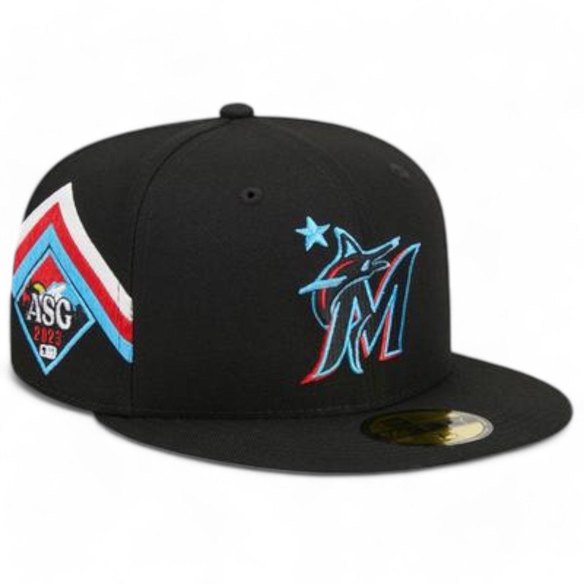 [60413054] Mens New Era MLB MIAMI MARLINS 5950 ALL STAR GAME WORKOUT FITTED