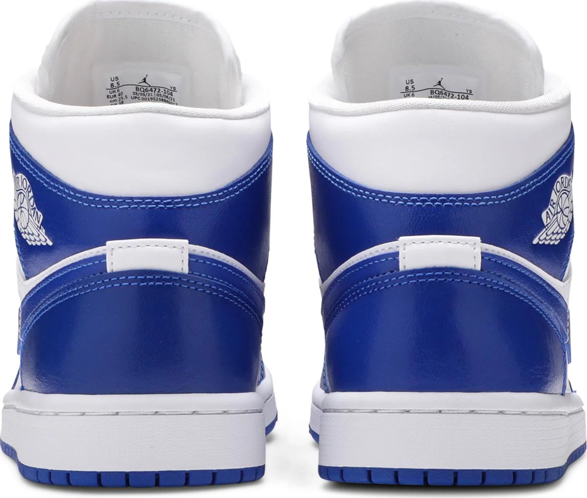 [BQ6472-104] Womens Air Jordan Retro 1 Mid 'Kentucky Blue'