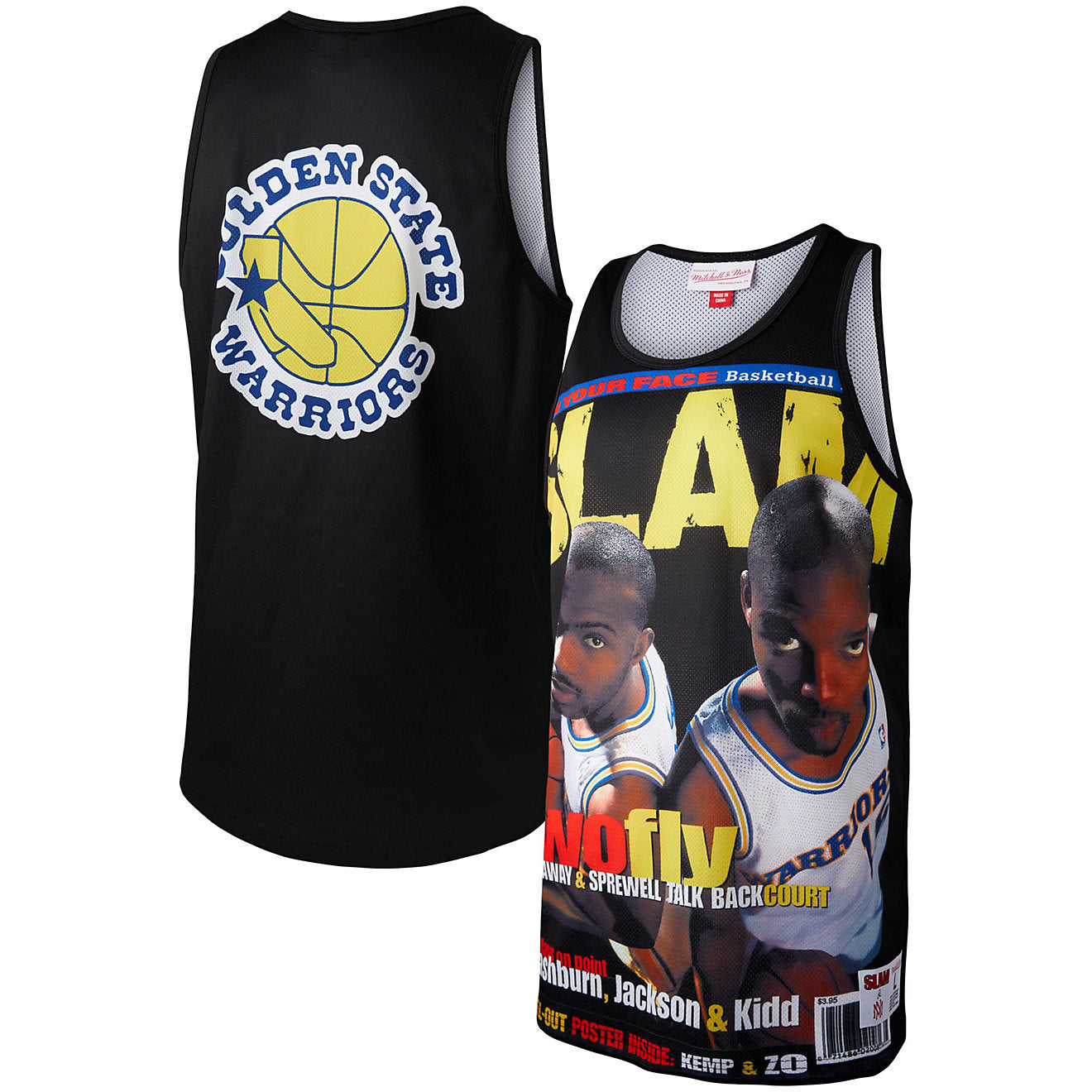 [TMTK3448-GSWYYPPPBLCK] MENS MITCHELL & NESS SLAM SUBLIMATED TANK WARRIORS