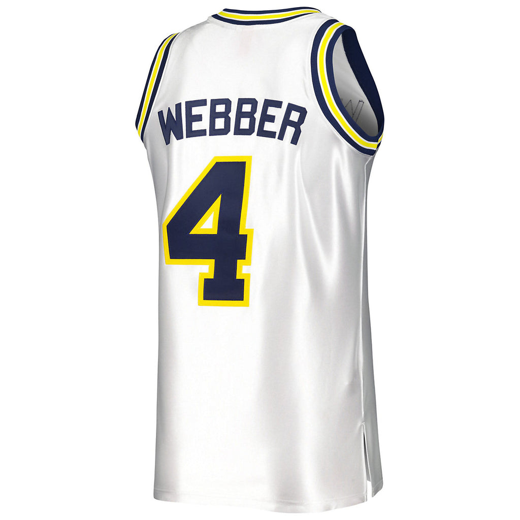 Mens Mitchell & Ness NCAA WHITE JERSEY MICHIGAN 1991 CHRIS WEBBER