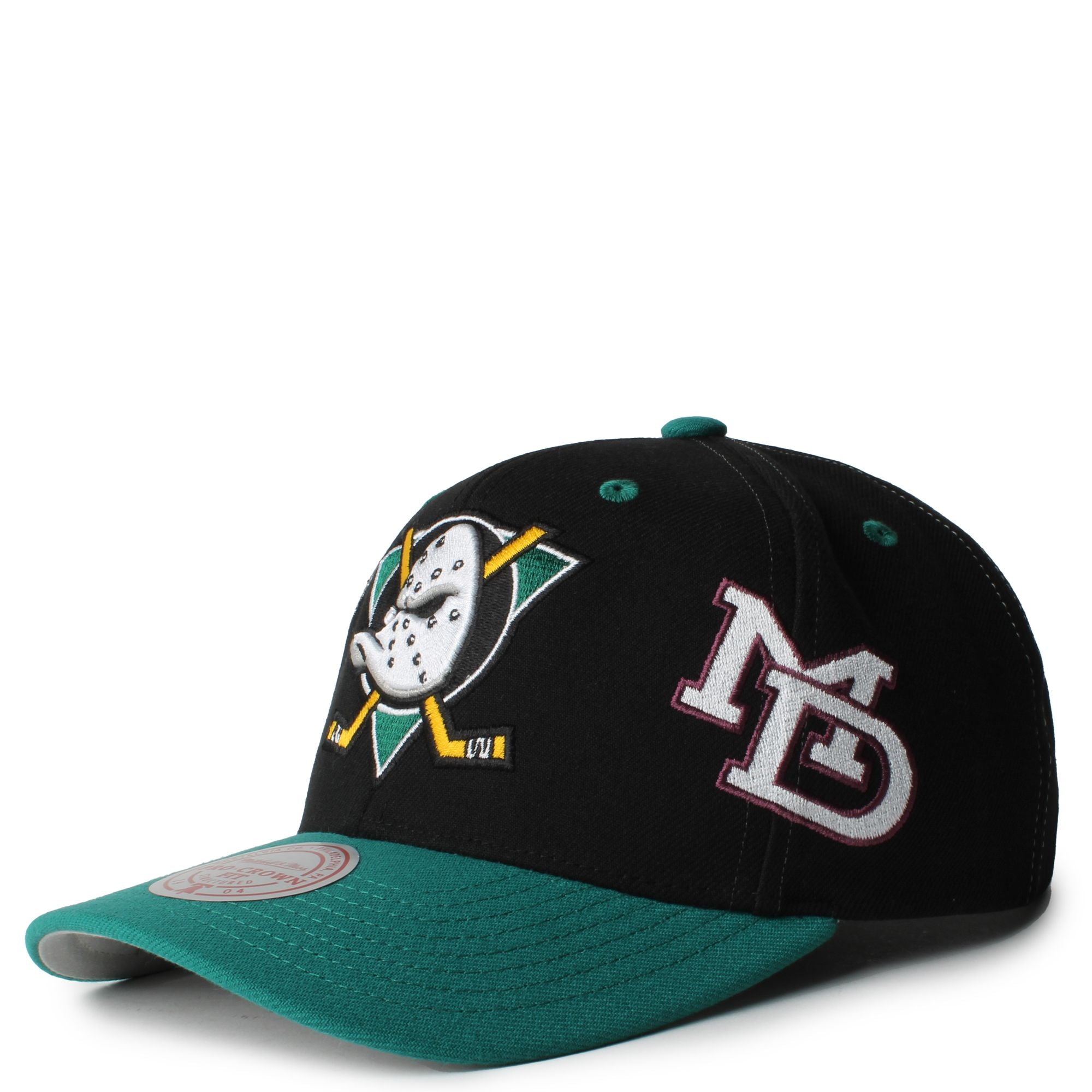 MENS MITCHELL & NESS NHL OVERBITE PRO SNAPBACK VNTG DUCKS - BLACK