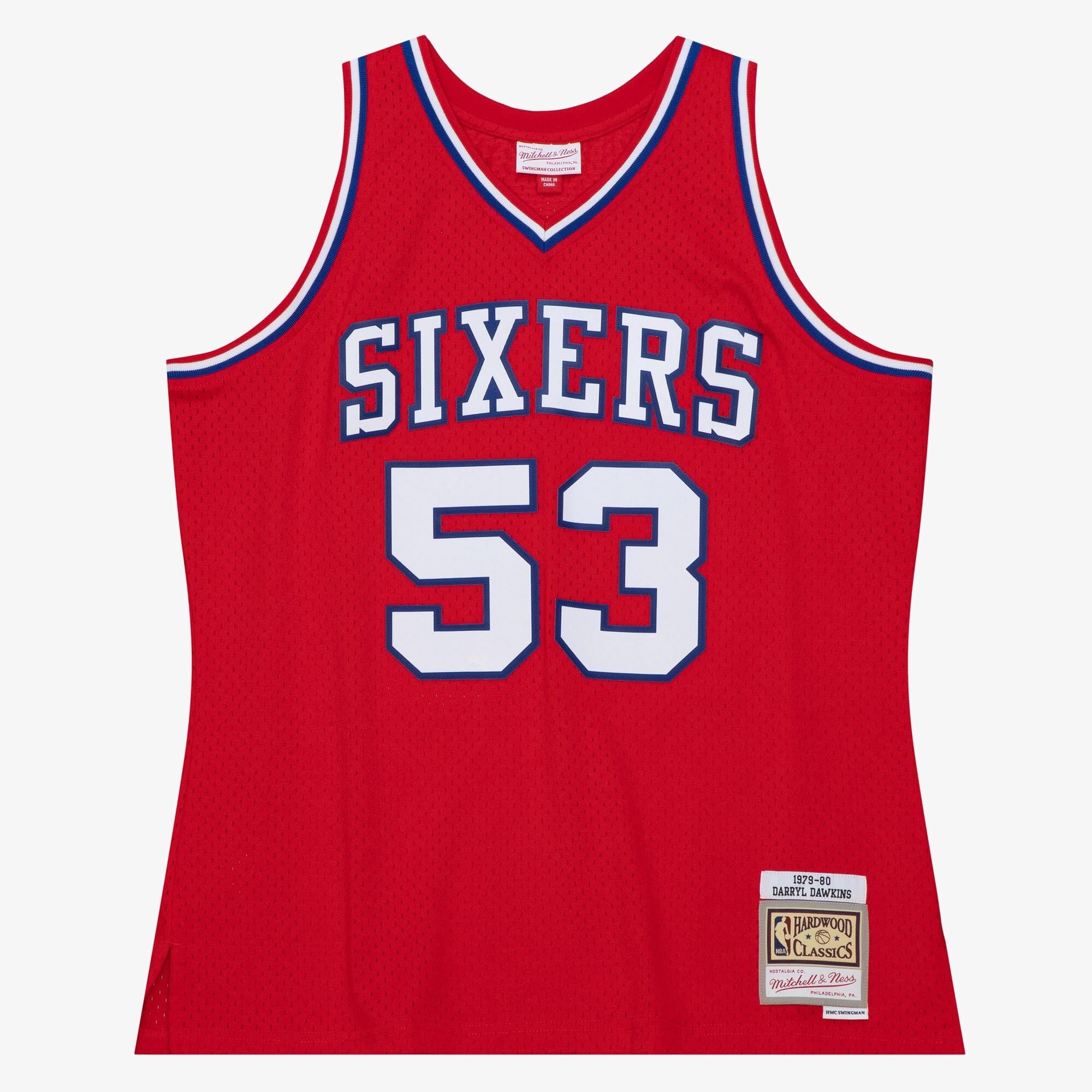 MENS MITCHELL & NESS NBA DARK JERSEY 76ERS 1979 DARRYL DAWKINS
