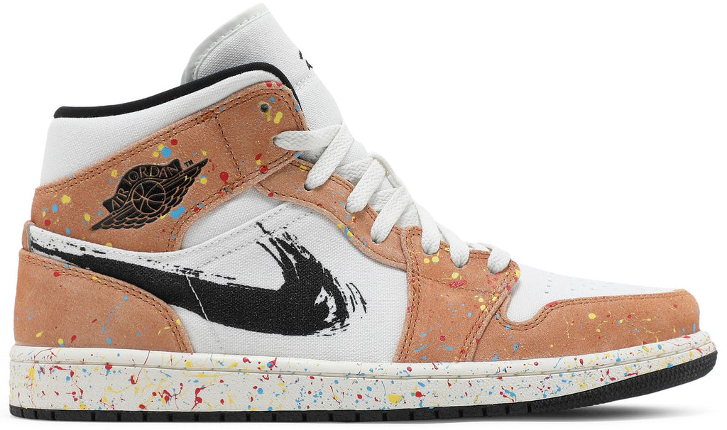 [DA8005-100] MENS AIR JORDAN RETRO 1 MID SE 'BRUSHSTROKE'