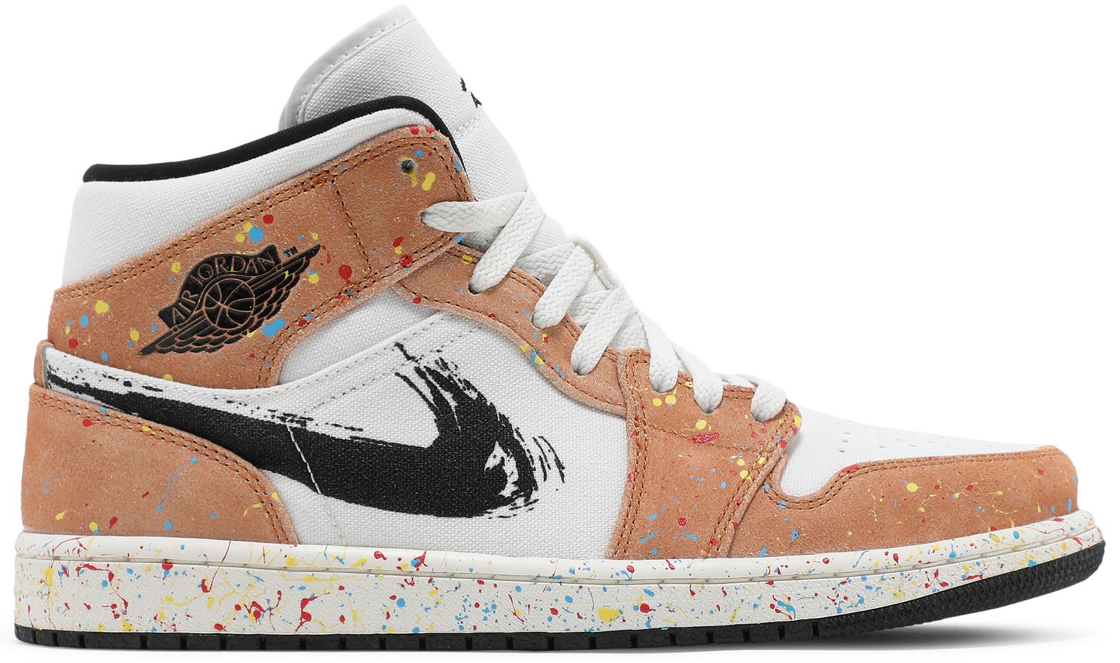 [DA8005-100] MENS AIR JORDAN RETRO 1 MID SE 'BRUSHSTROKE'