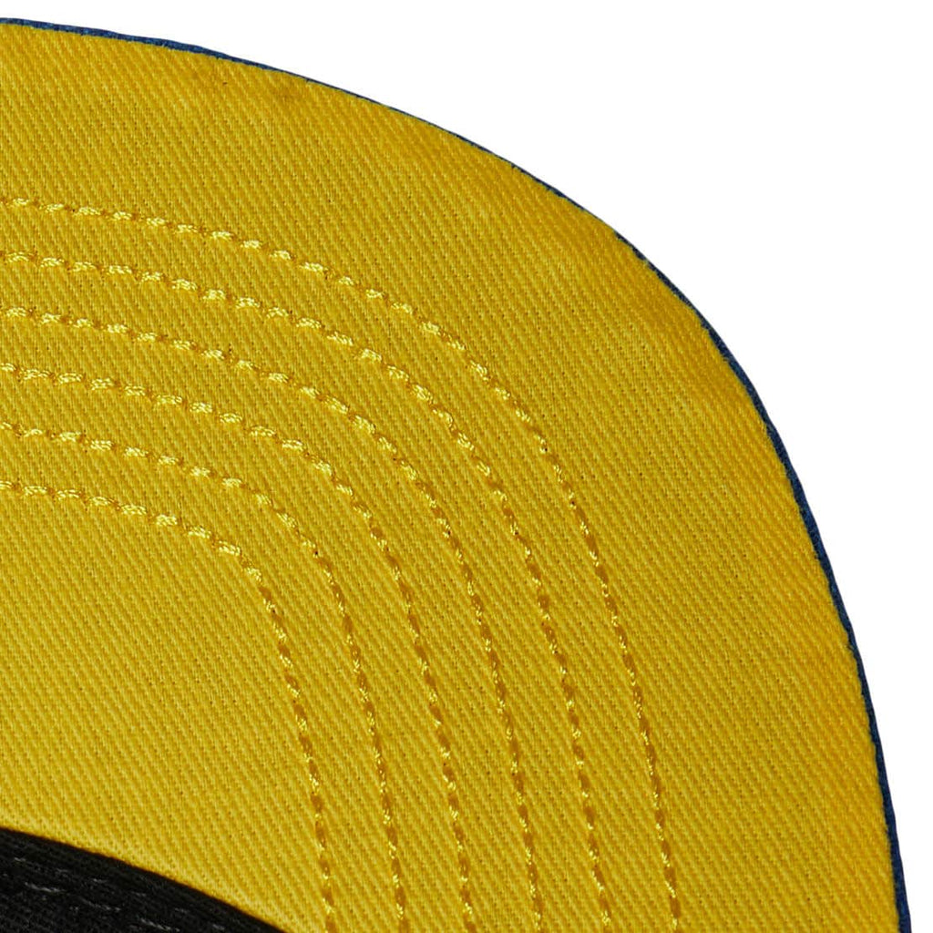 MENS MITCHELL & NESS NBA FRONT FACE SNAPBACK HWC WARRIORS - BLUE